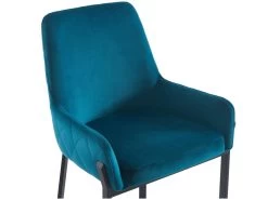 Lot De 6 Chaises Avec Accoudoirs En Velours Et Métal - Bleu - CAROLONA De Pascal MORABITO -Magasin de meubles de restaurant chaise 8741639