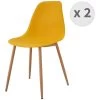 ESTER - Chaise Scandinave Curry Pieds Métal Bois (X2) -Magasin de meubles de restaurant chaise 8935747