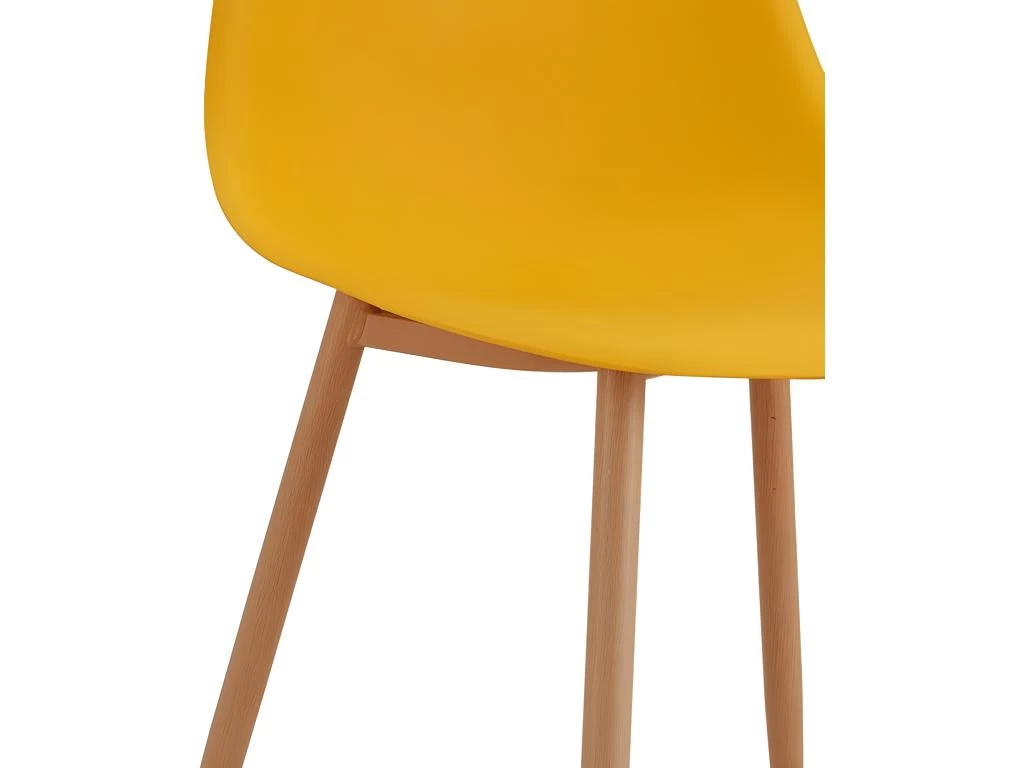 ESTER - Chaise Scandinave Curry Pieds Métal Bois (X2) 6 ESTER - Chaise Scandinave Curry Pieds Métal Bois (X2) – Image 4