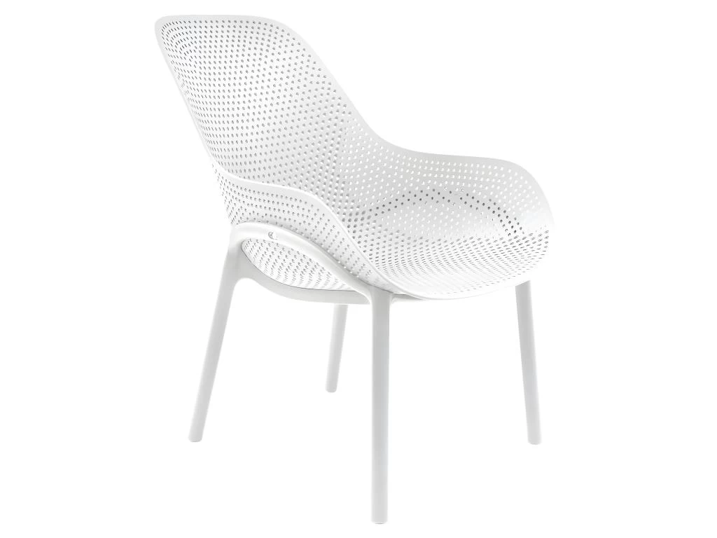 MONICA - Lot De 4 Fauteuils Coque Plastique Blanche 4 MONICA - Lot De 4 Fauteuils Coque Plastique Blanche – Image 2