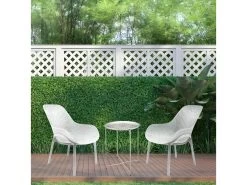 MONICA - Lot De 4 Fauteuils Coque Plastique Blanche 10 MONICA - Lot De 4 Fauteuils Coque Plastique Blanche -Magasin de meubles de restaurant chaise 8936061