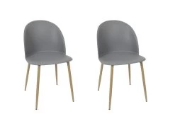 MADDY - Lot De 2 Chaises Scandinaves Grises