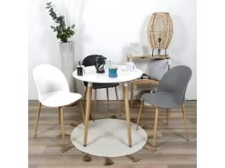 MADDY - Lot De 2 Chaises Scandinaves Grises -Magasin de meubles de restaurant chaise 8936479