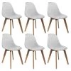 STYGN - Lot De 6 Chaises Avec Maille Grise -Magasin de meubles de restaurant chaise 8936681