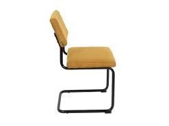 BERNY - Lot De 4 Chaises Tissu Surpiqué Jaune Moutarde 11 BERNY - Lot De 4 Chaises Tissu Surpiqué Jaune Moutarde -Magasin de meubles de restaurant chaise 8937171