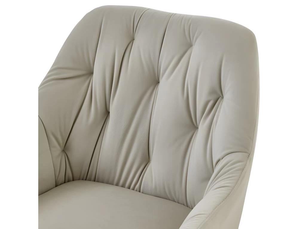 GORDON - Fauteuil De Table En Velours Coloris Lin, Pieds Métal Noir (x2) 5 GORDON - Fauteuil De Table En Velours Coloris Lin, Pieds Métal Noir (x2) – Image 3