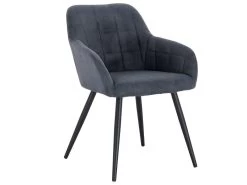 Chaise De Salle à Manger En Lin Gris Foncé 19_0000414