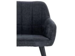 Chaise De Salle à Manger En Lin Gris Foncé 19_0000414 -Magasin de meubles de restaurant chaise 8937407