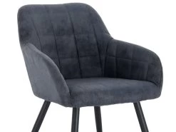 Chaise De Salle à Manger En Lin Gris Foncé 19_0000414 -Magasin de meubles de restaurant chaise 8937409