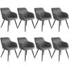 Lot De 8 Chaises Pieds Noir Siège De Salon Cuisine Salle à Manger Design élégant Gris 08_0000030 2 Lot De 8 Chaises Pieds Noir Siège De Salon Cuisine Salle à Manger Design élégant Gris 08_0000030 -Magasin de meubles de restaurant chaise 8938009