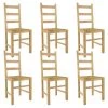 ORTA - Lot De 6 Chaises Naturelles Et Assises En Paille -Magasin de meubles de restaurant chaise 8938619