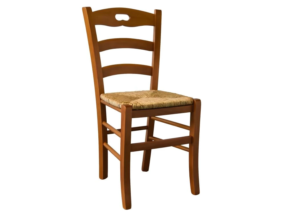 SUZY - Lot De 2 Chaises Teinté Chêne Et Assises En Paille 4 SUZY - Lot De 2 Chaises Teinté Chêne Et Assises En Paille – Image 2