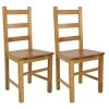 ORTA - Lot De 2 Chaises Teinté Chêne Et Assises En Bois 2 ORTA - Lot De 2 Chaises Teinté Chêne Et Assises En Bois -Magasin de meubles de restaurant chaise 9177083