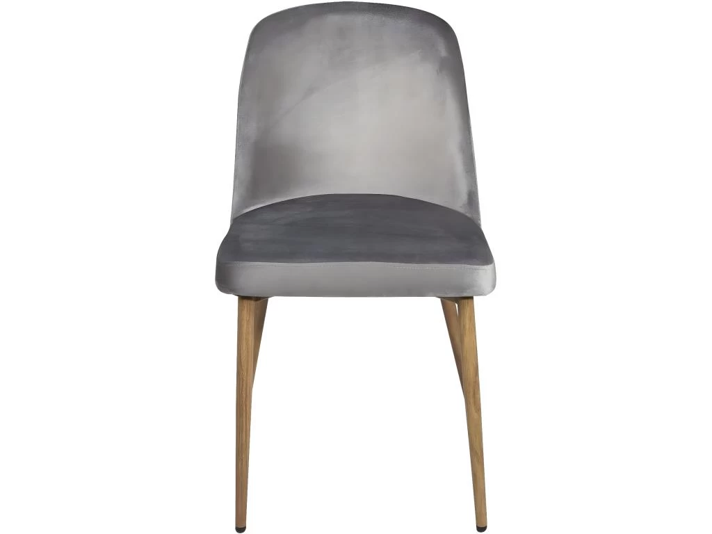 Chaise Scandinave Velours Rembourré DIMA (gris) 4 Chaise Scandinave Velours Rembourré DIMA (gris) – Image 2