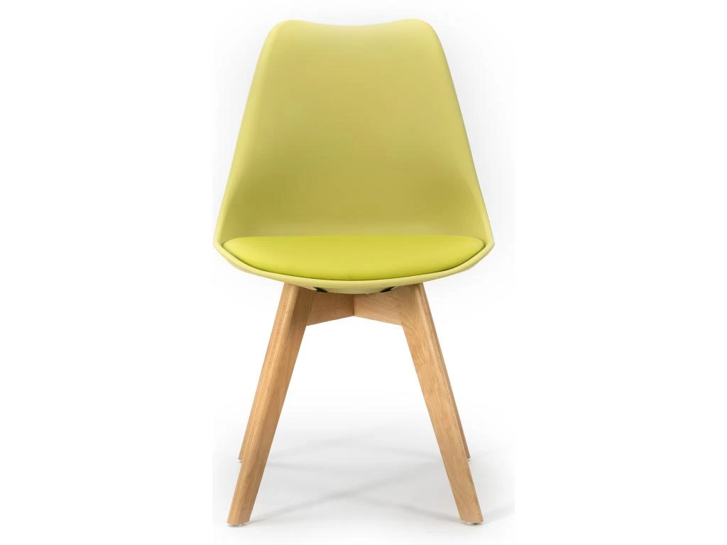 Lot De 2 Chaises Klara Vert Tapissées En Cuir Synthétique Avec Pieds Bois 4 Lot De 2 Chaises Klara Vert Tapissées En Cuir Synthétique Avec Pieds Bois – Image 2