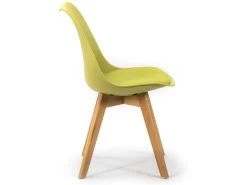 Lot De 2 Chaises Klara Vert Tapissées En Cuir Synthétique Avec Pieds Bois 8 Lot De 2 Chaises Klara Vert Tapissées En Cuir Synthétique Avec Pieds Bois -Magasin de meubles de restaurant chaise 9180421