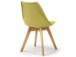 Lot De 2 Chaises Klara Vert Tapissées En Cuir Synthétique Avec Pieds Bois 9 Lot De 2 Chaises Klara Vert Tapissées En Cuir Synthétique Avec Pieds Bois -Magasin de meubles de restaurant chaise 9180423