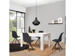 Pack 2 Chaises Salle à Manger Cross Style Nordique Noir, 54 Cm X 49 Cm X 84 Cm -Magasin de meubles de restaurant chaise 9180965