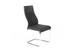 Chaise OLIVIER Design En Métal Et Tissu Coloris Noir - Lot De 4