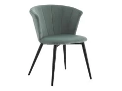 KOLYE - Lot De 2 Chaises Velours Vert Menthe Et Pieds Métal -Magasin de meubles de restaurant chaise 9219253