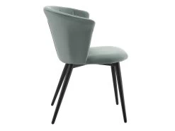 KOLYE - Lot De 2 Chaises Velours Vert Menthe Et Pieds Métal -Magasin de meubles de restaurant chaise 9219255