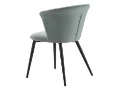 KOLYE - Lot De 2 Chaises Velours Vert Menthe Et Pieds Métal -Magasin de meubles de restaurant chaise 9219257