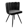 Chaise Ariel Velours Noir - Noir -Magasin de meubles de restaurant chaise 9219279