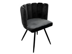 Chaise Ariel Velours Noir - Noir -Magasin de meubles de restaurant chaise 9219287