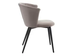 KOLYE - Lot De 2 Chaises Velours Gris Et Pieds Métal -Magasin de meubles de restaurant chaise 9219295