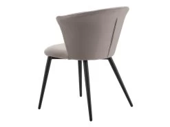 KOLYE - Lot De 2 Chaises Velours Gris Et Pieds Métal -Magasin de meubles de restaurant chaise 9219297