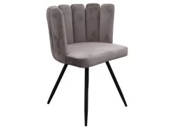 Chaise Ariel Velours Gris - Gris