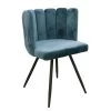 Chaise Ariel Velours Bleu Canard - Bleu Canard -Magasin de meubles de restaurant chaise 9219353