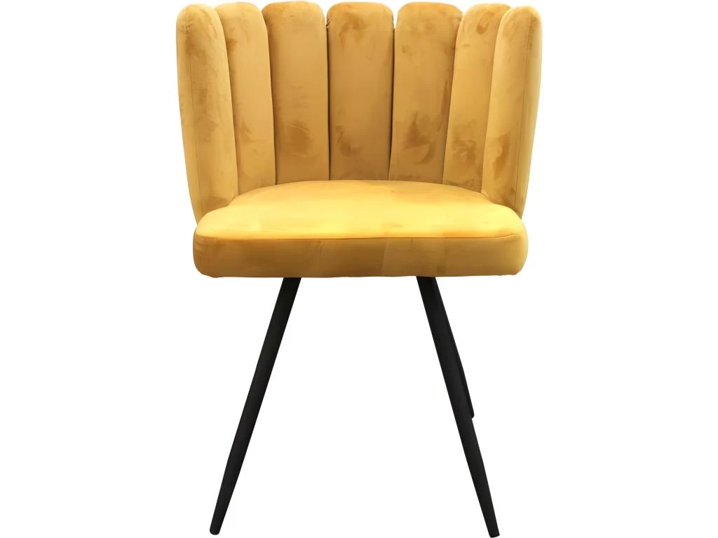 Chaise Ariel Velours Jaune Moutarde - Jaune Moutarde 7 Chaise Ariel Velours Jaune Moutarde - Jaune Moutarde – Image 5