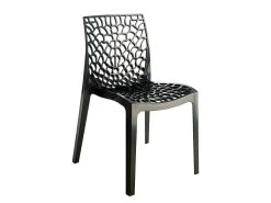 Lot 4 Chaises Ajourées Empilables Noires - GRUYER 7 Lot 4 Chaises Ajourées Empilables Noires - GRUYER -Magasin de meubles de restaurant chaise 9235173