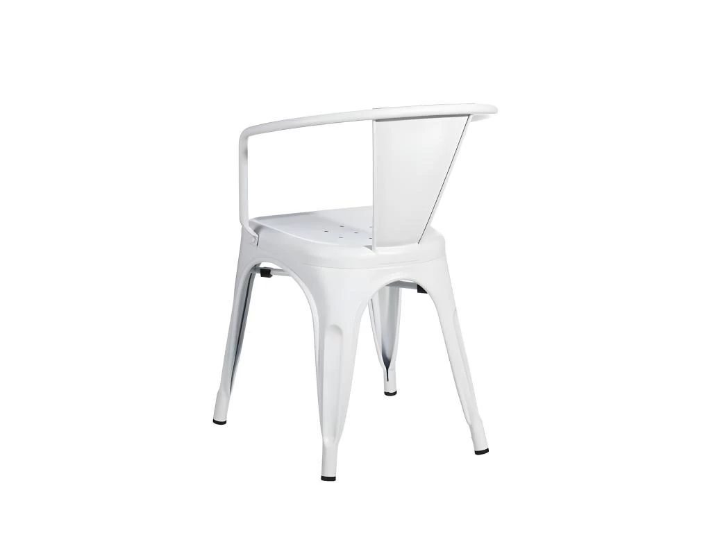 LUCY - Lot De 4 Chaises Métalliques Blanches 6 LUCY - Lot De 4 Chaises Métalliques Blanches – Image 4