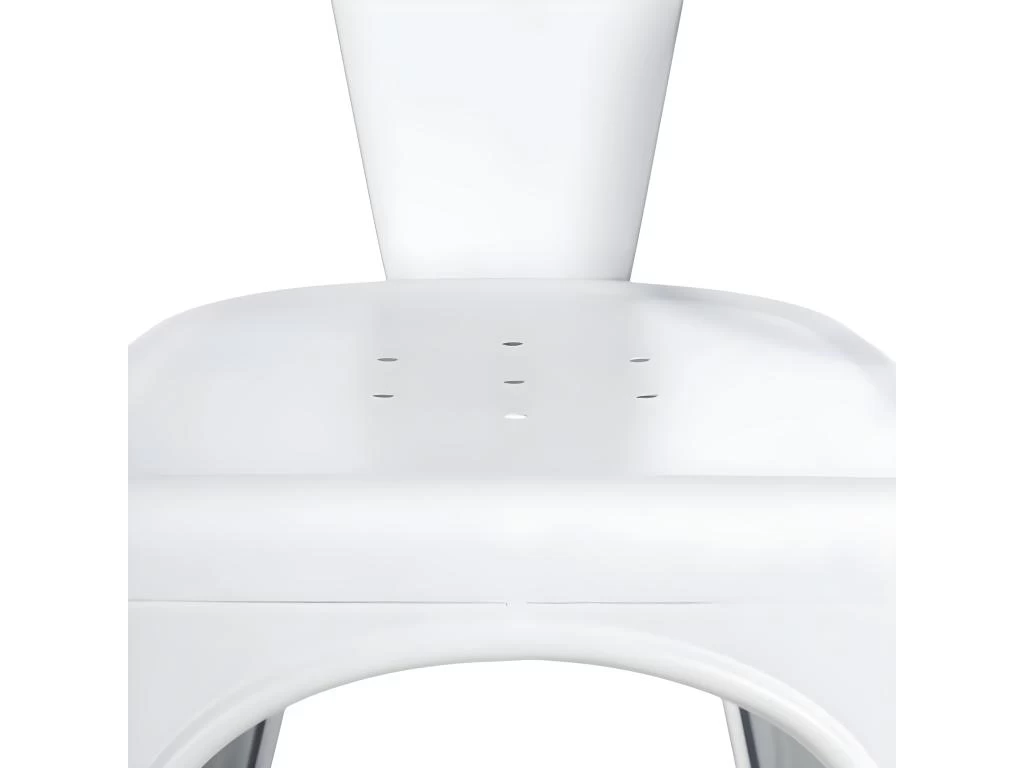 LUCY - Lot De 4 Chaises Métalliques Blanches 7 LUCY - Lot De 4 Chaises Métalliques Blanches – Image 5