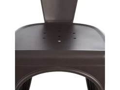 LUCY - Lot De 4 Chaises Métalliques Gris Anthracite 11 LUCY - Lot De 4 Chaises Métalliques Gris Anthracite -Magasin de meubles de restaurant chaise 9239677