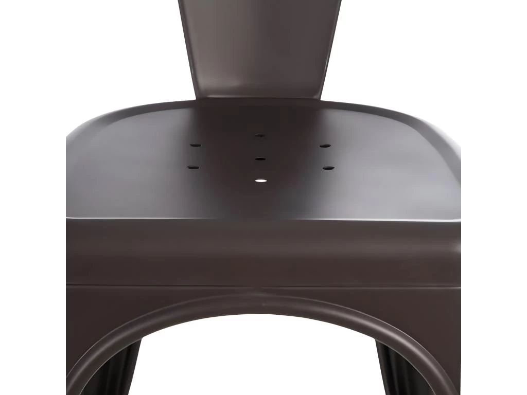 LUCY - Lot De 4 Chaises Métalliques Gris Anthracite 7 LUCY - Lot De 4 Chaises Métalliques Gris Anthracite – Image 5