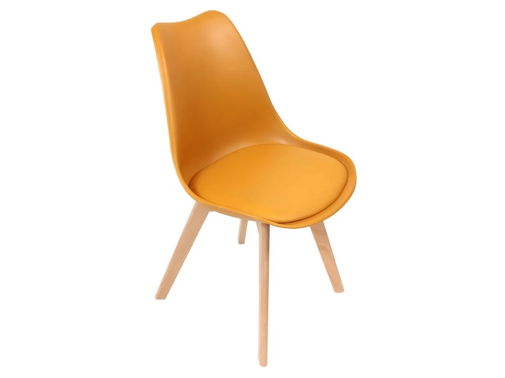 MEDALINE - Lot De 6 Chaises Scandinaves Jaunes 4 MEDALINE - Lot De 6 Chaises Scandinaves Jaunes – Image 2