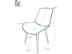 Lot De 2 Chaises Velours De Salle à Manger MADI 11 Lot De 2 Chaises Velours De Salle à Manger MADI -Magasin de meubles de restaurant chaise 9245389