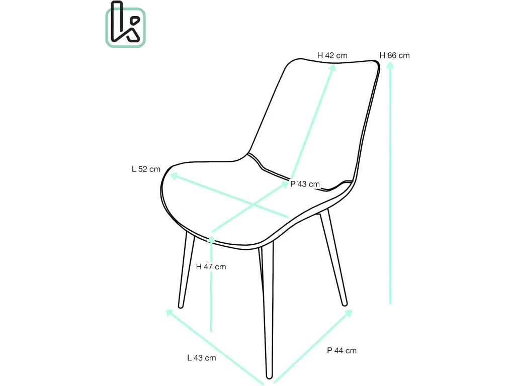 Lot De 2 Chaises Velours De Salle à Manger MADI 7 Lot De 2 Chaises Velours De Salle à Manger MADI – Image 5
