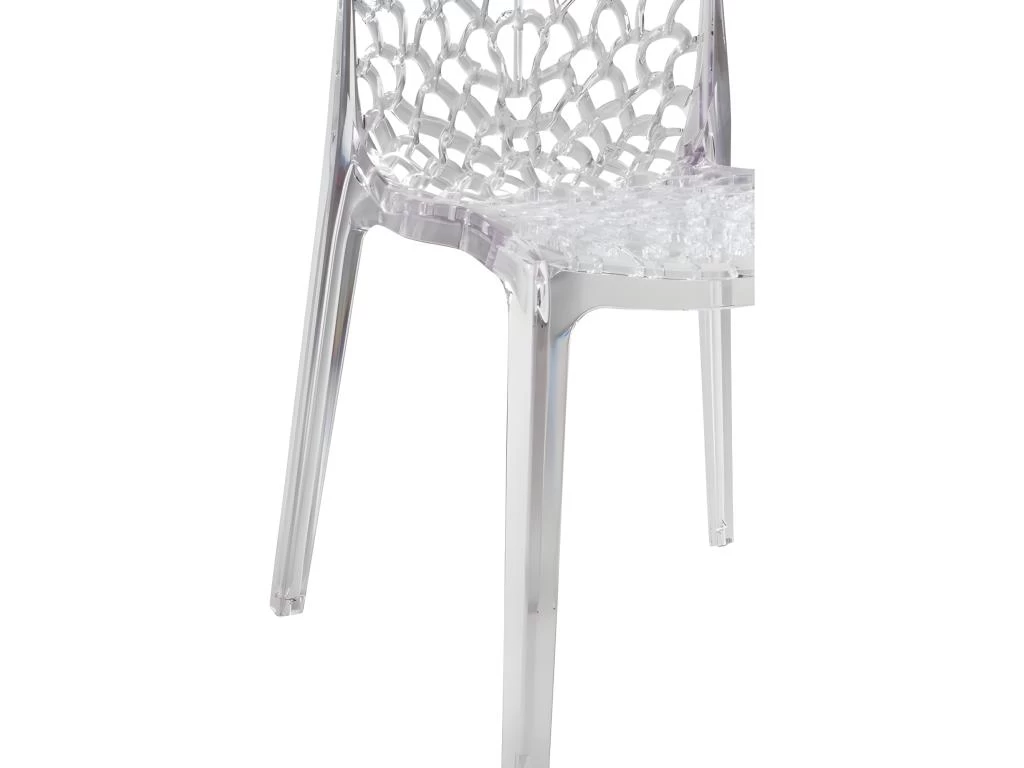 Lot 6 Chaises Ajourées Empilables Transparentes - GRUYER 5 Lot 6 Chaises Ajourées Empilables Transparentes - GRUYER – Image 3