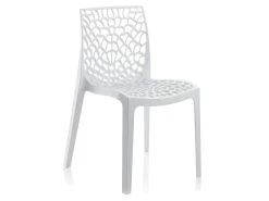 Lot 6 Chaises Ajourées Empilables Blanches - GRUYER 9 Lot 6 Chaises Ajourées Empilables Blanches - GRUYER -Magasin de meubles de restaurant chaise 9245601