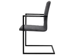 Lot De Deux Chaises De Salle à Manger 2 Pcs Cantilever Gris 1902103/2 -Magasin de meubles de restaurant chaise 9245899