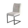 Chaise En Velours Gris Clair Et Pieds Design Métal Noir - VIVI 2 Chaise En Velours Gris Clair Et Pieds Design Métal Noir - VIVI -Magasin de meubles de restaurant chaise 9245965