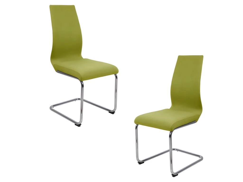 Lot 2 Chaises Originales Vert Anis - PEPS 3 Lot 2 Chaises Originales Vert Anis - PEPS