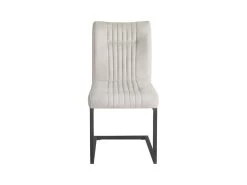 Lot De 2 Chaises Velours Gris Clair Et Pieds Design Métal Noir - VIVI -Magasin de meubles de restaurant chaise 9246197