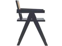 Fauteuil De Table En Bois Et Cannage Noir -Magasin de meubles de restaurant chaise 9247109