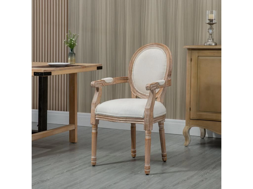 Chaise De Salle à Manger Chaise De Salon Médaillon Style Louis XVI Bois Hévéa Patiné Sculpté Tissu Beige 3 Chaise De Salle à Manger Chaise De Salon Médaillon Style Louis XVI Bois Hévéa Patiné Sculpté Tissu Beige