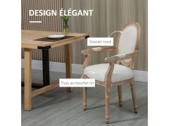 Chaise De Salle à Manger Chaise De Salon Médaillon Style Louis XVI Bois Hévéa Patiné Sculpté Tissu Beige 9 Chaise De Salle à Manger Chaise De Salon Médaillon Style Louis XVI Bois Hévéa Patiné Sculpté Tissu Beige -Magasin de meubles de restaurant chaise 9247209